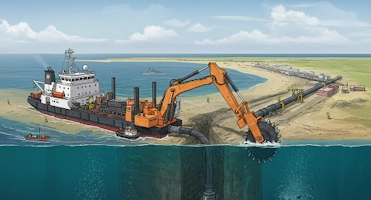 Dredging vessel or subsea trenching equipment