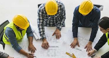 Detailed engineering drawing or FEED process graphic